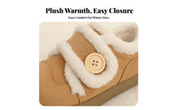 Winter Boots, Plush Lined, Hook-and-Loop Closure, Women's Winter Shoes, Chic Distinctive Design