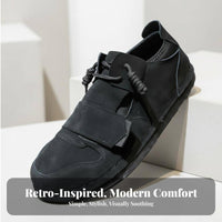 Men's Clown Shoes, Suede Leather, Low Top Slip-On, Korean Trend, Autumn Season, Lightweight Rubber Sole, Youth Casual Shoes