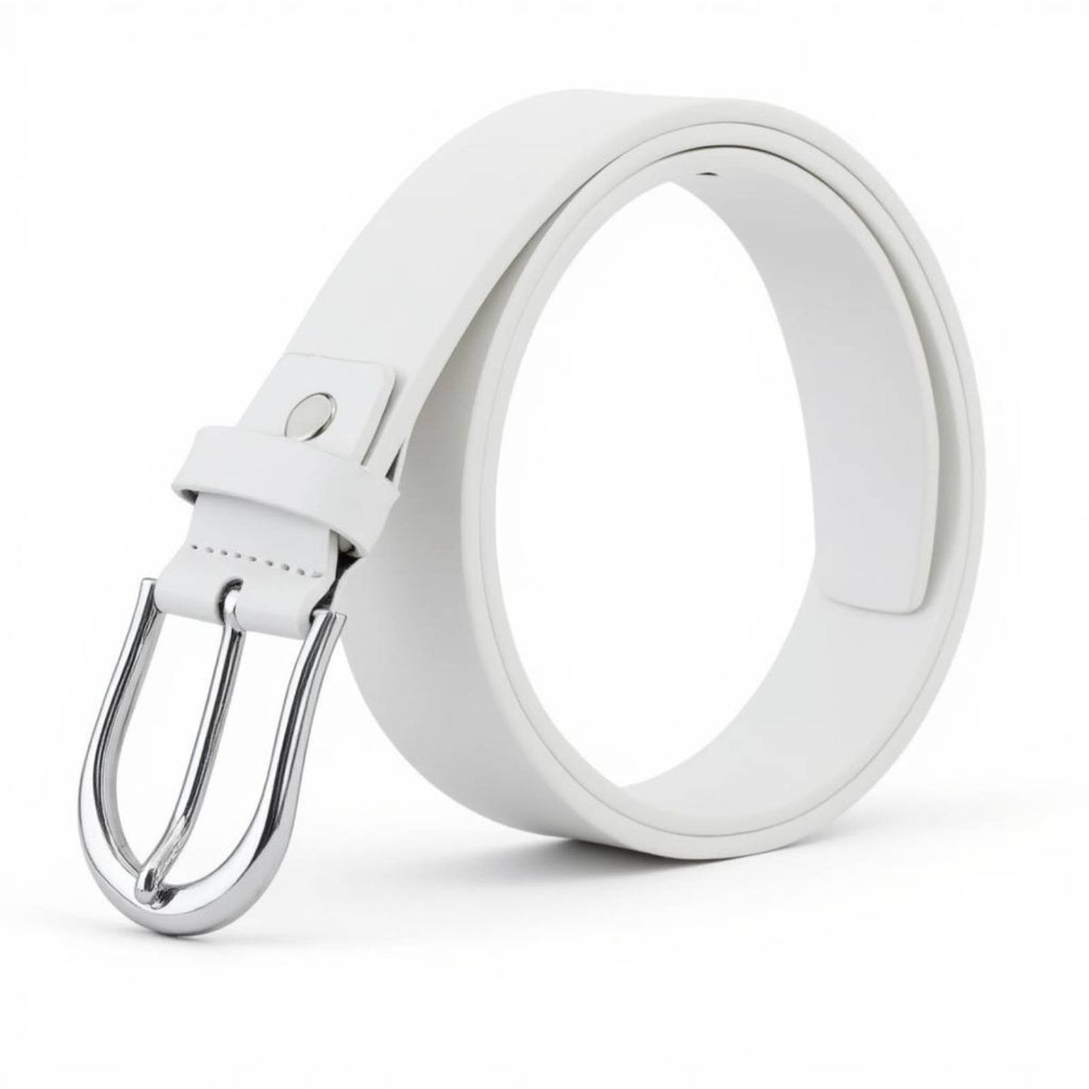 Pin Buckle Belt, Genuine Leather, Unisex Relaxed Waistband, Youth Business Sport Look
