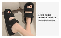 Two-Way Slip-On Sandals, Breathable Foam Sole, Unisex Summer Beach Travel, Anti-Slip Thick Sole