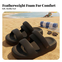 Two-Way Slip-On Sandals, Breathable Foam Sole, Unisex Summer Beach Travel, Anti-Slip Thick Sole