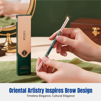 Triangle Tip Eyebrow Definer, Double-Ended, Ultra-Fine, Waterproof, Sweatproof, Smudge-Resistant, Oriental Design