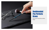 Triangle Tip Eyebrow Definer, Double-Ended, Ultra-Fine, Waterproof, Sweatproof, Smudge-Resistant, Oriental Design