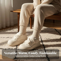 Bread Shoes, Plush Winter Boots, Thick Sole, Warm Girls' Shoes, Winter Casual Style