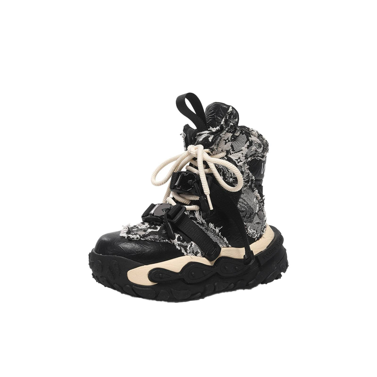 Vintage High Top Boots, Retro Style, Thick Sole, Height Boost, Women's Autumn Winter Lace-Up