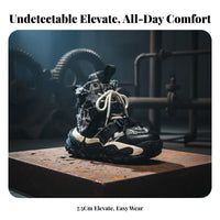 Vintage High Top Boots, Retro Style, Thick Sole, Height Boost, Women's Autumn Winter Lace-Up