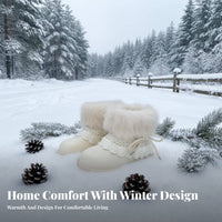 Chic Fleece Lined High Top Winter Boots, Women's Warm Thick Sole Shoes, Korean Style Lace-Up, Comfortable Winter Trend
