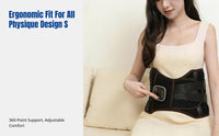 Graphene Heated Waist Belt, Wireless Pain Relief, Adjustable Temperature, LED Display, Women, Rechargeable