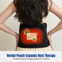 Graphene Heated Waist Belt, Wireless Pain Relief, Adjustable Temperature, LED Display, Women, Rechargeable