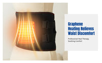 Graphene Heated Waist Belt, Wireless Pain Relief, Adjustable Temperature, LED Display, Women, Rechargeable