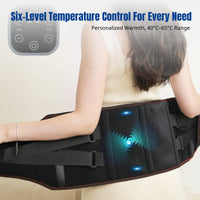 Graphene Heated Waist Belt, Wireless Pain Relief, Adjustable Temperature, LED Display, Women, Rechargeable