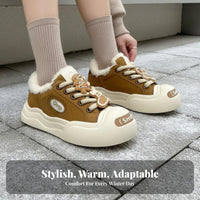 Gingerbread Man Winter Boots, Fleece Lined Big Foot Shoes, Unisex Thick Sole Warm Shoes