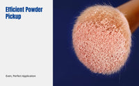 Loose Powder Brush, Cheek Color & Sculpting, Portable Soft Bristles, Synthetic Fiber, Matte Wood Handle