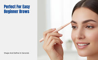 Double-ended brow definer, shaped tip, long-lasting, water-resistant, smudge-proof, natural finish, bold eyebrow outline