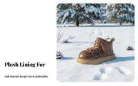 Retro Bread Short Boots, Chunky Sole Winter Boots, Plush Lined, Cute Ugly Style, Winter Design for Women