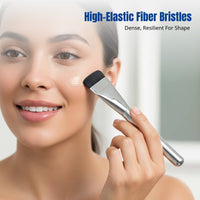 Ultra-sleek Strip Foundation Brush, Flat Top, non-absorbing synthetic fiber, even base makeup tool for beginners