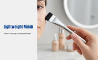 Ultra-sleek Strip Foundation Brush, Flat Top, non-absorbing synthetic fiber, even base makeup tool for beginners
