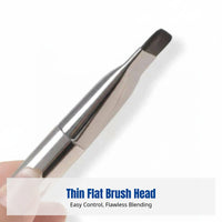 Ultra-sleek Strip Foundation Brush, Flat Top, non-absorbing synthetic fiber, even base makeup tool for beginners