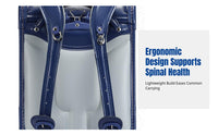 Ergonomic School Backpack, Spine Protection, Japanese Design, Grades 1-6, Unisex, Lightweight, Reflective PU, Large Capacity