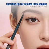 Double-Ended Ultra-Fine Eyebrow Definer, Waterproof, Sweatproof, Smudge-Resistant, Multi-Use, Portable, Ideal for Students