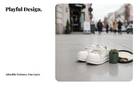 Cute Ugly cream athletic shoes, Thick elevated Sole, Winter Women’s everyday Trainers, Korean design