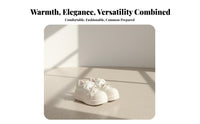 Cute Ugly cream athletic shoes, Thick elevated Sole, Winter Women’s everyday Trainers, Korean design