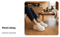 Cute Ugly cream athletic shoes, Thick elevated Sole, Winter Women’s everyday Trainers, Korean design