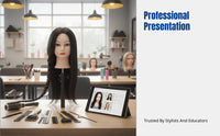 Wig Mannequin Head, Braiding Updo Practice Head, Realistic Synthetic Hair, Makeup Styling, Professional Use