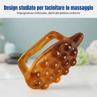 Resin Vital Route Brush, Massage Turtle, Gua Sha Board, Abdomen, Lymph, Body