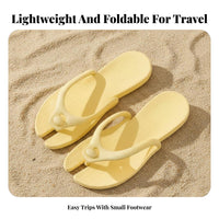 Travel Portable Foldable House Shoes, Anti-Slip Foam Sandals, Unisex, Bathroom, Beach, Shower, Lightweight, Waterproof Shoe Bag