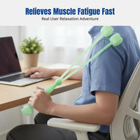 Handheld Spine Acupressure Tapping Massager, Double-Headed, Lightweight Plastic, Shoulder & Leg Relaxation Tool