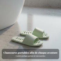 Scarpe da casa pieghevoli unisex, portatili, antiscivolo e ad asciugatura rapida