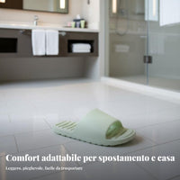Scarpe da casa pieghevoli unisex, portatili, antiscivolo e ad asciugatura rapida