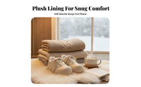 Cream Plush Platform Sneakers, Women's Fleece Lined Shoes, Cute Chunky Winter Trainers, Relaxed Style
