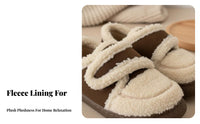 Vintage Korean Shoes, Fleece Lined Loafers for Women, Warm Winter Moccasins, Adjustable Hook and Loop, Relaxed Outdoor Flats