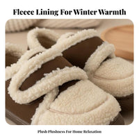 Vintage Korean Shoes, Fleece Lined Loafers for Women, Warm Winter Moccasins, Adjustable Hook and Loop, Relaxed Outdoor Flats