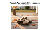 Vintage Korean Shoes, Fleece Lined Loafers for Women, Warm Winter Moccasins, Adjustable Hook and Loop, Relaxed Outdoor Flats