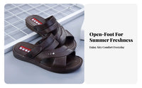 Men's Rubber Sandals, Summer Flip-Flops, Versatile, Thick Sole, Non-Slip, Open Toe, Outdoor Beach Shoes