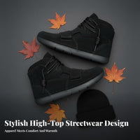 High Top Men's Sneakers, Autumn Winter Plush, Youth Urban Style, Unique Clown Design