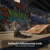 High Top Men's Sneakers, Autumn Winter Plush, Youth Urban Style, Unique Clown Design