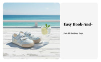 Distinctive Ugly-Cute Mesh Sandals, Hook-and-Loop Closure, Summer Mary Jane Shoes for Women