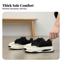 Men's Height Increasing Dad Sneakers, 8cm Invisible Lift, Chunky Sole, Relaxed Board Shoes, Unique Design, Autumn, Comfortable, Lace-Up