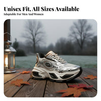 Height Boost Athletic Shoes, Dad Shoes, Thick Sole, Discreet Lift, Unisex, Trendy, Lace-Up, Sport Casual