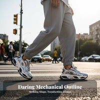 Height Boost Athletic Shoes, Dad Shoes, Thick Sole, Discreet Lift, Unisex, Trendy, Lace-Up, Sport Casual