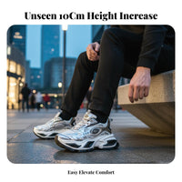 Height Boost Athletic Shoes, Dad Shoes, Thick Sole, Discreet Lift, Unisex, Trendy, Lace-Up, Sport Casual