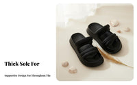 doubleWear Thick Sole Slide Sandals, Women's Summer Clog Shoes, Outdoor Beach, Foam Material, Cute Cartoon Decor