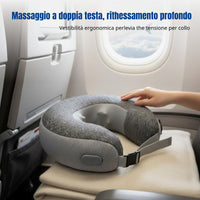 U-Shaped Cervical Portable Heating, Automatic Inflatable Massage Pillow