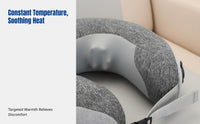 U-Shaped Cervical Portable Heating, Automatic Inflatable Massage Pillow