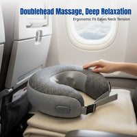 U-Shaped Cervical Portable Heating, Automatic Inflatable Massage Pillow