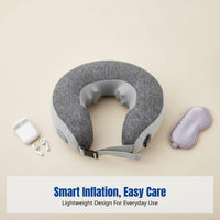 U-Shaped Cervical Portable Heating, Automatic Inflatable Massage Pillow